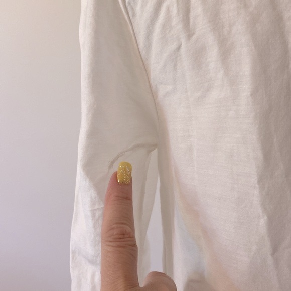 Maeve woman’s white beaded sequins, cotton, silk blend blouse, 3/4 sleeve sz 2 - Picture 8 of 13